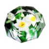 Crystal Glass Ashtray With Flowers Hexagonal Style