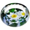 Crystal Glass Ashtray With Flowers Round Style
