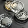 Crystal Glass Ashtrays Round And Luxury