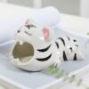 Cute Ash Tray Ceramic Tiger White