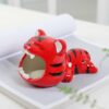 Cute Ashtray Ceramic Tiger Red