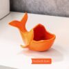 Cute Ashtray Orange Ceramic Whale