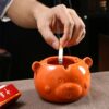 Cute Bear Ashtray Red Ceramic Ash Tray