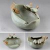 Cute Birds Ashtray Green Ceramic