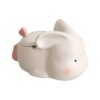 Cute Rabbit Ash Tray On White Background