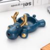 Cute Resin Ashtray Blue Elk