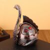 Cute Swan Metal Ashtray Photographed From Behind