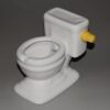 cute white toilet ceramic Ashtray yellow knob