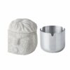 Details Photo Of White Stone Ashtray With Cover