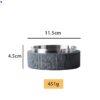 Dimensions Dark Grey Cement Ashtray Larger Diameter