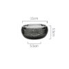 dimensions grey transparent glass ashtray