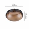 Dimensions Of Brown Ceramic Ash Tray Retro Style