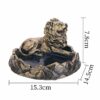 Dimensions Of Golden Lion Ashtray