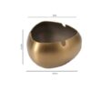 Dimensions Of Golden Stainless Steel Ashtray