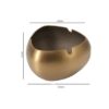 Dimensions Of Golden Stainless Steel Ashtray Medium Size