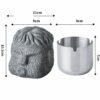 Dimensions Of Head Shape Stone Ashtray