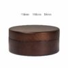 dimensions of Large Solid Wood Ashtray With Lid for patio - dark color