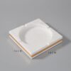 Dimensions Of Marble Ashtray White And Golden Version