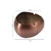 Dimensions Of Stainless Steel Ashtray Rose Golden Medium Size