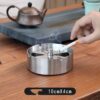 Dimensions Of Stainless Steel Outdoor Ashtray With Rotable Lid Small Diameter 4 Inch 10 Cm