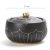 Dimensions Of Windproof Ashtray With Lotus Painting
