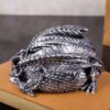 Dragon Resin Ashtray Silver Resin From Left Side