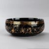 Elegant Black And Gold Ceramic Ashtray With Paintings