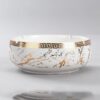 Elegant White And Gold Ceramic Ashtray With Paintings