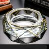 Extra Large Crystal Glass Ashtray