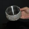 Fancy Glitter Ashtray Stainless Steel