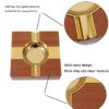 Features Of Cigar Ashtray Wood With Gold