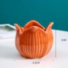 Flower Ashtray Ceramic Orange