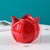 Flower Ashtray Ceramic Red