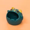 Fortune Cat Ashtray Green