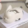 Funny Bunny Ashtray Made From Ceramic White And Silver