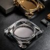 Glass Ashtrays Silver And Gold