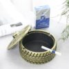 Golden Car Tire Ashtray With Lid