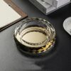 Golden Crystal Glass Ashtray