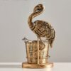 Golden Flamingo Ashtray Right Side
