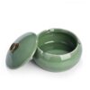 green Large Ceramic Ashtray has a lid
