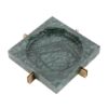 Green Marble Ashtray Large Size With Metal Stand