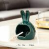 Green Rabbit Ceramic Ashtray