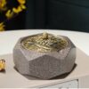 Grey Color Ceramic Ashtray With Lid Oriental Style