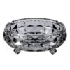 Grey Crystal Glass Ashtray Round And Large