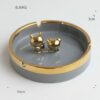 grey cute ceramic ashtray