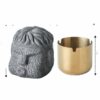 Grey Stone Ashtray With Head Shape