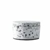 Grindstone Outdoor Ashtray With Lid Short White And Black