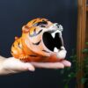 Hand Presents Cute Tiger Ashtray