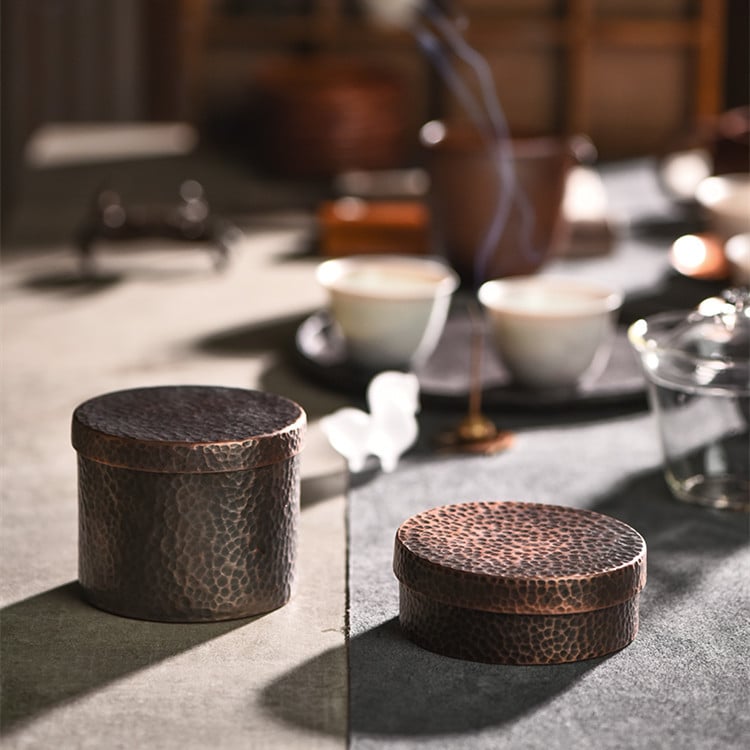 Japanese Ashtrays Pure Copper With Lid
