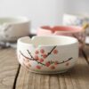 Japanese Ceramic Ashtray With Flower Painting